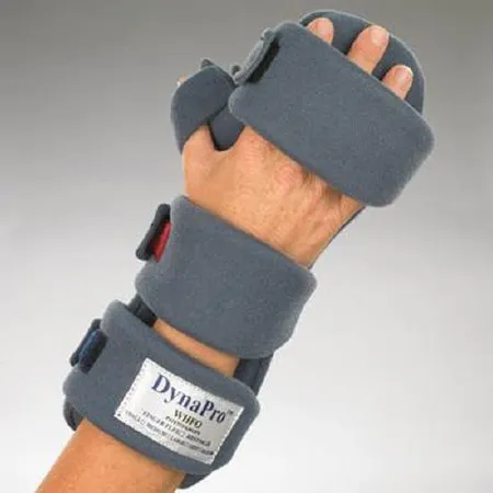 Patterson Medical Supply - Dynapro Finger Flex - 081498609 - Wrist / Hand / Finger Contracture Orthosis Dynapro Finger Flex Fabric / Kydex Thermoplastic Left Hand Gray Large
