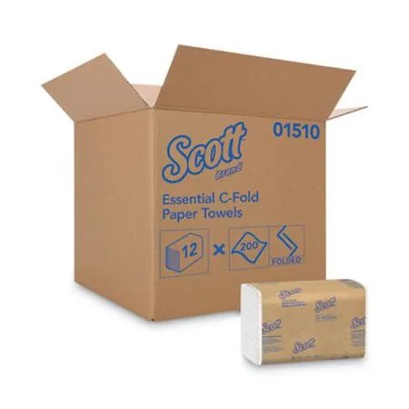 Scott - KCC-01510 - Essential C-fold Towels For Business, Absorbency Pockets, 1-ply, 10.13 X 13.15, White, 200/pack, 12 Packs/carton