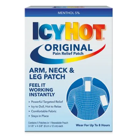 Chattem - Icy Hot - From: 41167000841 To: 41167008471 -  Topical Pain Relief  5% Strength Menthol Patch 5 per Box