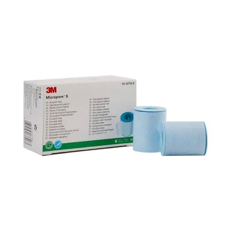 3M - 2770-2 - Micropore S Medical Tape Micropore S Blue 2 Inch X 5 1/2 Yard Silicone NonSterile