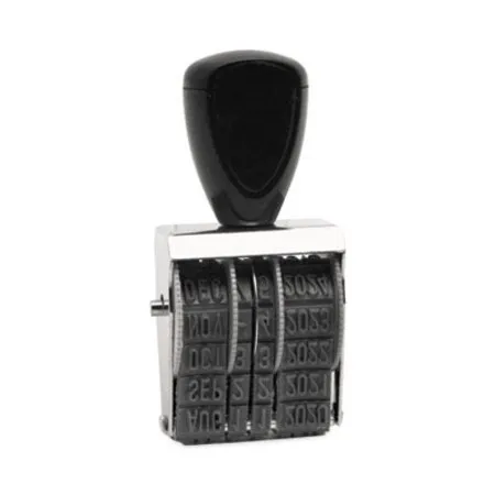 Trodat - USS-RD015 - Rubber Date Stamp, Conventional, Type Size: 1 1/2, Impression Height: 0.16, Four Bands