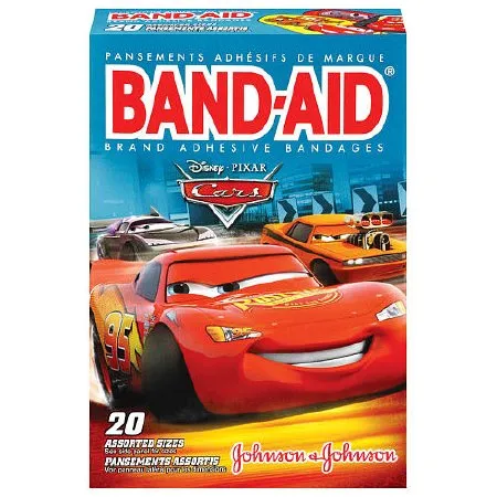 J&J - Band-Aid - 10381371171511 - Adhesive Strip Band-Aid Assorted Sizes Plastic Assorted Shapes Kid Design (Cars) Sterile