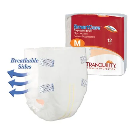 PBE - Principle Business Enterprises - Tranquility SmartCore - 2312 - Principle Business Enterprises  Unisex Adult Incontinence Brief  Medium Disposable Heavy Absorbency