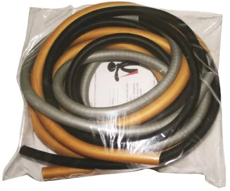 Fabrication Enterprises - 10-5384 - Cando Low Powder Exercise Tubing Pepo Pack - Challenging With Black, Silver, And Gold Tubing