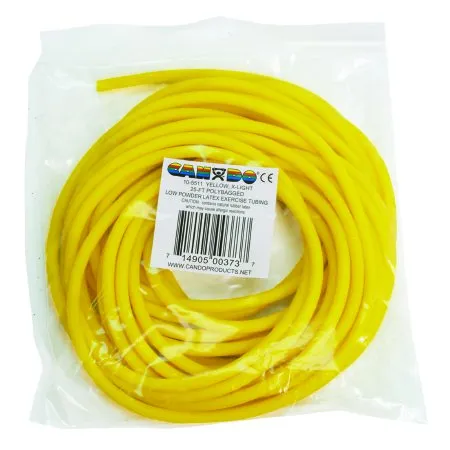 Fabrication Enterprises - CanDo Low Powder - 10-5511 -  Oct 11 Exercise Resistance Tubing  Yellow 25 Foot Length X Light Resistance