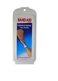 J & J Healthcare Systems - Band-Aid - 00381370057536 - J&J Band Aid Adhesive Strip Band Aid 3/4 X 3 Inch Fabric Rectangle Tan Sterile