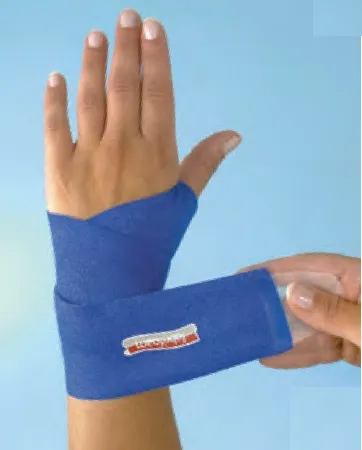Patterson Medical Supply - Rolyan Fabrifoam Carpalgard - 92721602 - Wrist Support Rolyan Fabrifoam Carpalgard Wraparound Foam / Nusstim / Nylon / Spandex Left Hand Blue Large
