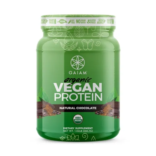 Gaiam - 814577022897 - Organic Vegan Protein Natural Chocolate