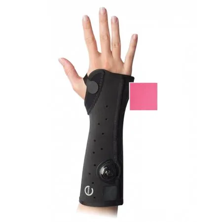 DJO - Exos Short Arm - 312-32-4444 - Wrist / Forearm Brace Exos Short Arm Thermoformable Polymer Right Hand Pink X-small
