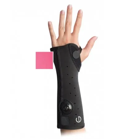 DJO - Exos Short Arm - 312-41-4444 - Wrist / Forearm Brace Exos Short Arm Thermoformable Polymer Left Hand Pink Small