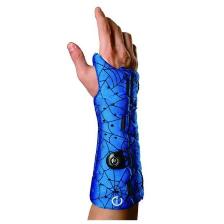 DJO - Exos Short Arm - 312-32-2293 - Wrist / Forearm Brace Exos Short Arm Thermoformable Polymer Right Hand Spider Print X-small