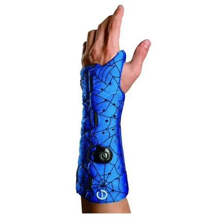DJO - Exos Short Arm - 312-41-2293 - Wrist / Forearm Brace Exos Short Arm Thermoformable Polymer Left Hand Spider Print Small