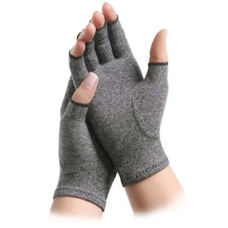 Patterson medical - IMAK - 081564707 - Arthritis Glove IMAK Open Finger Large Over-the-Wrist Length Hand Specific Pair Cotton / Lycra