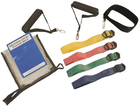 Fabrication Enterprises - 10-3231 - Cando Adjustable Exercise Band Kit - 4 Band (yellow, Red, Green, Blue)