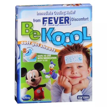 Kobayashi Healthcare - Be Kool - 66756000100 - Gel Sheet Fever Reducer Be Kool Non Medicated Topical Gel Sheet 4 per Box