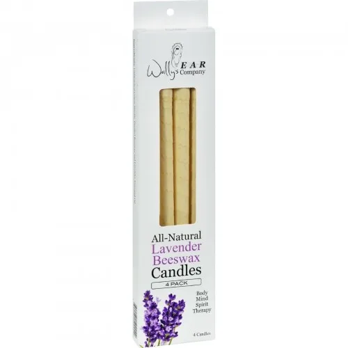 Wally's - 835207 - Natural Products Beeswax Candles - 4 Pack