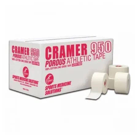Patterson medical - Cramer 950 - 282101 - Athletic Tape Cramer 950 White 1 Inch X 15 Yard Cotton / Zinc Oxide NonSterile