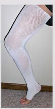Compression Dynamics - EdemaWear - B120L01 -  Compression Stocking  Thigh High Large White Open Toe