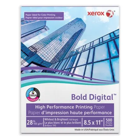 xerox - XER-3R11760 - Bold Digital Printing Paper, 100 Bright, 28 Lb Bond Weight, 8.5 X 11, White, 500/ream