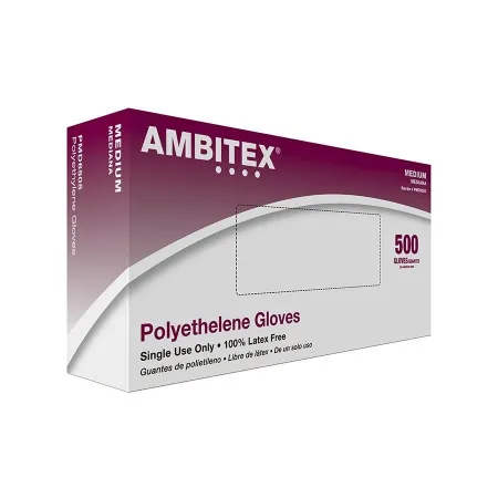 Saalfeld Redistribution - Ambitex - PMD6505 - Food Service Glove Ambitex Medium Textured Clear Polyethylene