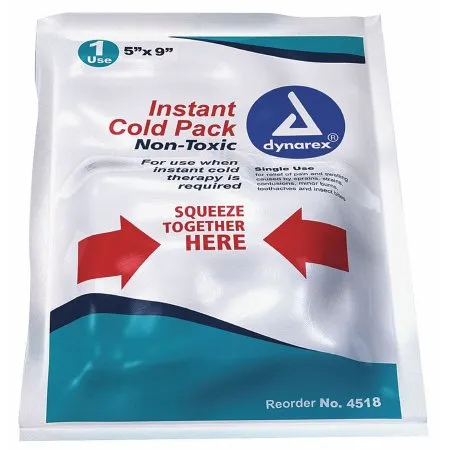 Dynarex - 4518 - Non Toxic Instant Cold Pack Non Toxic General Purpose One Size Fits Most 5 X 9 Inch Plastic / Urea / Water Disposable