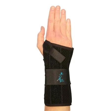 Medical Specialties - Wrist Lacer - 223952 - Wrist Brace Wrist Lacer Aluminum / Felt / Suede Left Hand Black Small