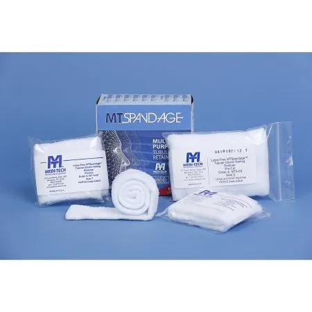 Medi-Tech - From: MT4X24 To: MT7X24 - International MT Spandage Pre Cuts Elastic Net Retainer Dressing MT Spandage Pre Cuts Tubular / Pre Cut Elastic 4 X 24 Inch Size 4 White Large Hand / Arm / Leg / Foot NonSterile
