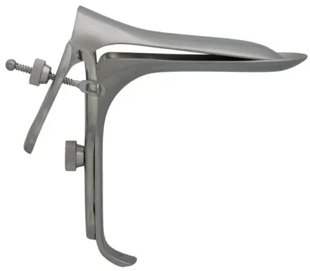 BR Surgical - BR70-11122 - Vaginal Speculum Br Surgical Weisman-graves Nonsterile Surgical Grade German Stainless Steel Medium Left Side Open Reusable Without Light Source Capability