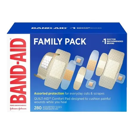 J & J Healthcare Systems - Band-Aid - 10381370047114 - J&J Band Aid Adhesive Strip Band Aid Assorted Sizes Plastic Assorted Shapes Tan Sterile