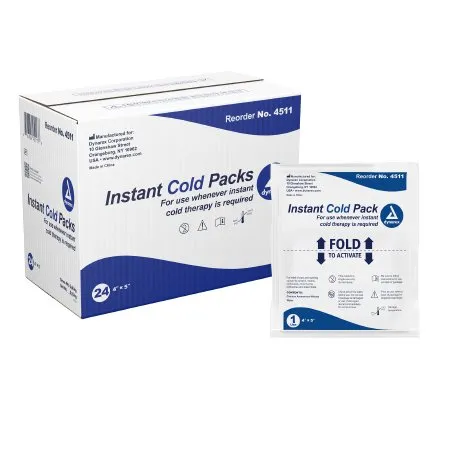 Dynarex - From: 4511 To: 4512 - Instant Cold Pack General Purpose One Size Fits Most 5 X 9 Inch Plastic / Calcium Ammonium Nitrate / Water Disposable