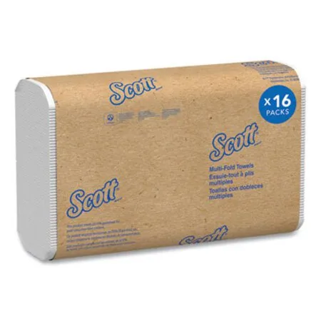 Scott - KCC-01840 - Essential Multi-fold Towels, Absorbency Pockets, 1-ply, 9.2 X 9.4, White, 250/pack, 16 Packs/carton