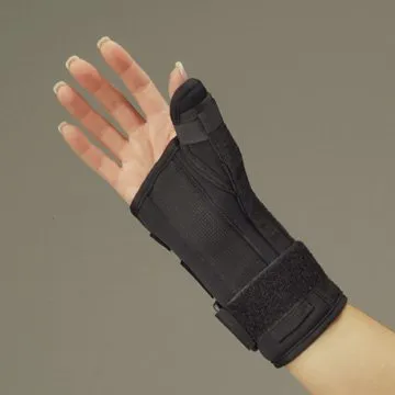 DeRoyal - A125204 - Wrist / Thumb Splint Deroyal Foam Right Hand Black X-small