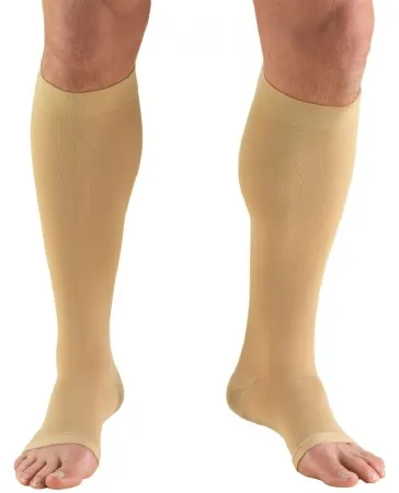 Truform - 865-BG-SM - Compression Stocking Truform Knee High Small Beige Open Toe