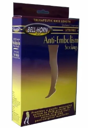 DJO - Bell-Horn - 11000L-SHORT - Anti-embolism Stocking Bell-Horn Knee High Large / Short Beige Closed Toe
