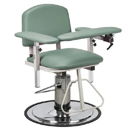 Clinton Industries - H Series - 6310-3RB - Blood Drawing Chair H Series Padded Flip Up Arm Royal Blue