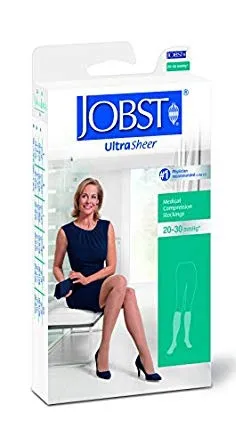 BSN Medical - From: 115000 To: 119653 - JOBST Ultrasheer Compression Stocking JOBST Ultrasheer Thigh High Medium / Petite Natural / Silky Beige Closed Toe