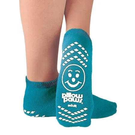 Principle Business Enterprises - Pillow Paws Your Way - 3828 - Slipper Socks Pillow Paws Your Way One Size Fits Most Teal Ankle High