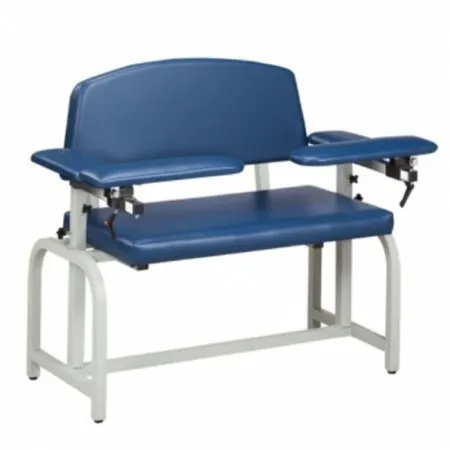 Clinton Industries - Lab X Series Extra Wide - 66000-3GM - Blood Drawing Chair Lab X Series Extra Wide Double Adjustable Flip Up Armrests Gunmetal Gray