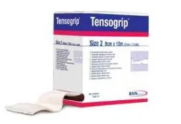 BSN Medical - Tensogrip - 7151500 - Elastic Tubular Support Bandage Tensogrip 3 Inch X 11 Yard Small Knee / Medium Anklle Pull On White NonSterile Size D Standard Compression