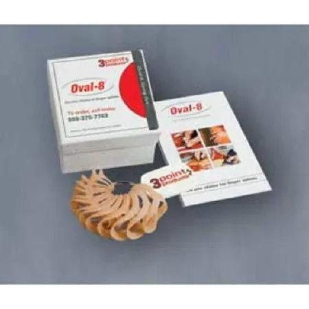 Alimed - Oval-8 - 51882 - Finger Splint Sizing Set Oval-8 Adult Assorted Sizes Pull-On Left or Right Hand Transparent