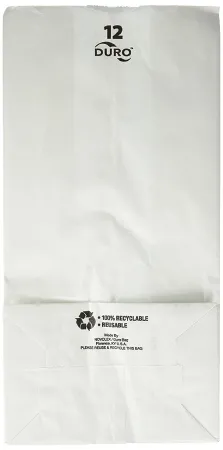 RJ Schinner Co - Duro - 51032 - Grocery Bag Duro White Virgin Paper 12