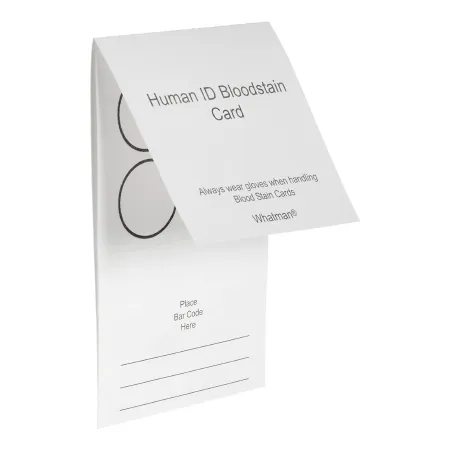 PANTek Technologies - Whatman - WB100014 - Blood Stain Card Whatman For Collection And Transport Of Blood And Body Fluids
