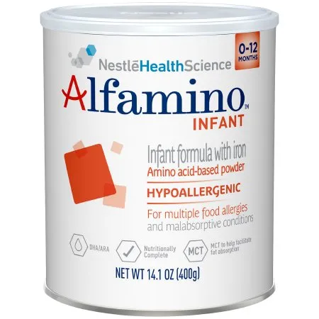 Nestle Healthcare Nutrition - Alfamino - 07613034788221 - Nestle  Infant Formula  14.1 oz. Can Powder Amino Acid Food Allergies