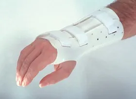 Alimed - PlastiCast - 2970001920 - Wrist / Hand Splint Plasticast Polyethylene / Foam / Stockinette Left Hand White Small