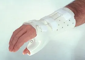 Alimed - PlastiCast - 2970001927 - Wrist / Hand / Thumb Splint Plasticast Polyethylene / Foam / Stockinette Right Hand White Small