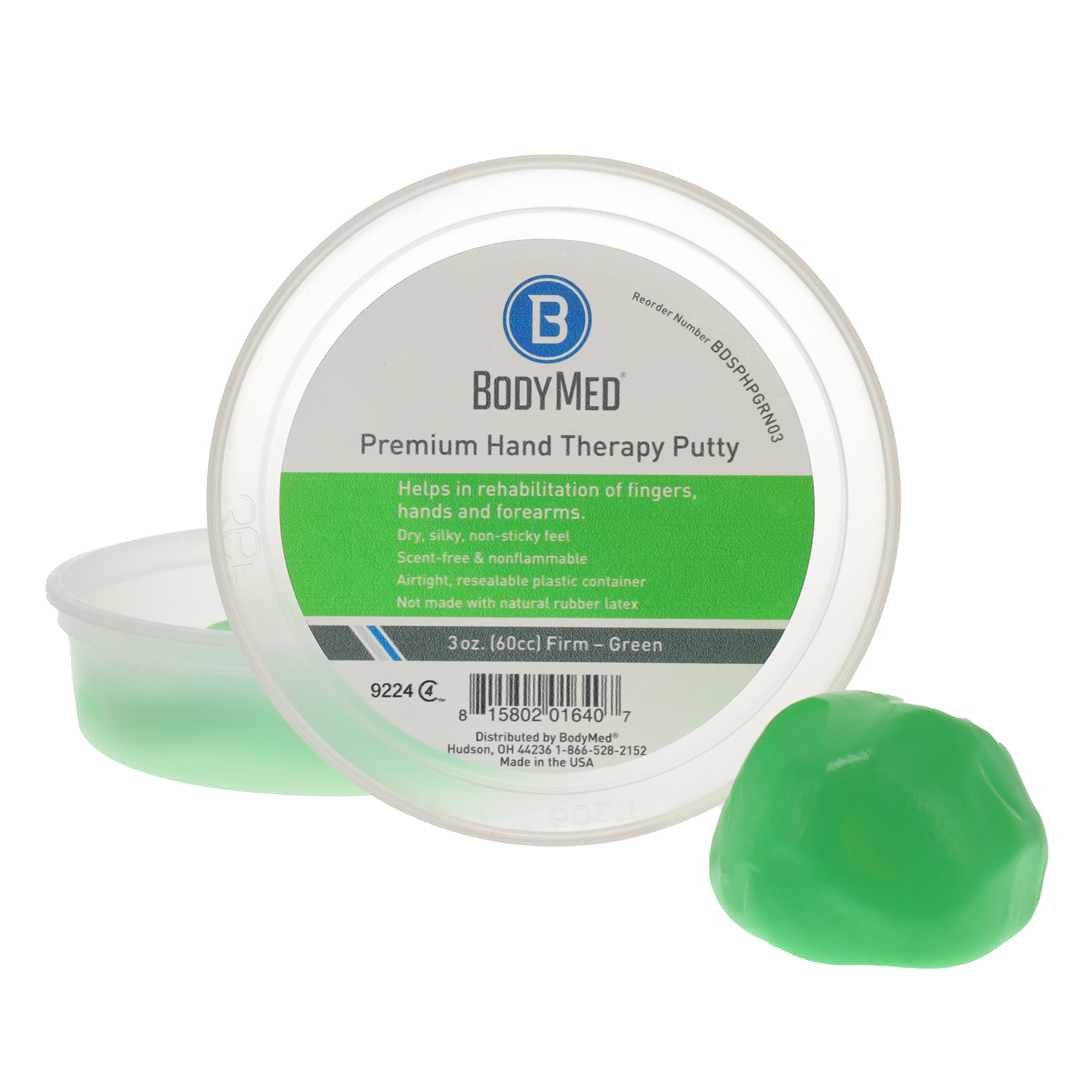 Bodymed - BDSPHPGRN03 - Premium Hand Therapy Putty - Firm