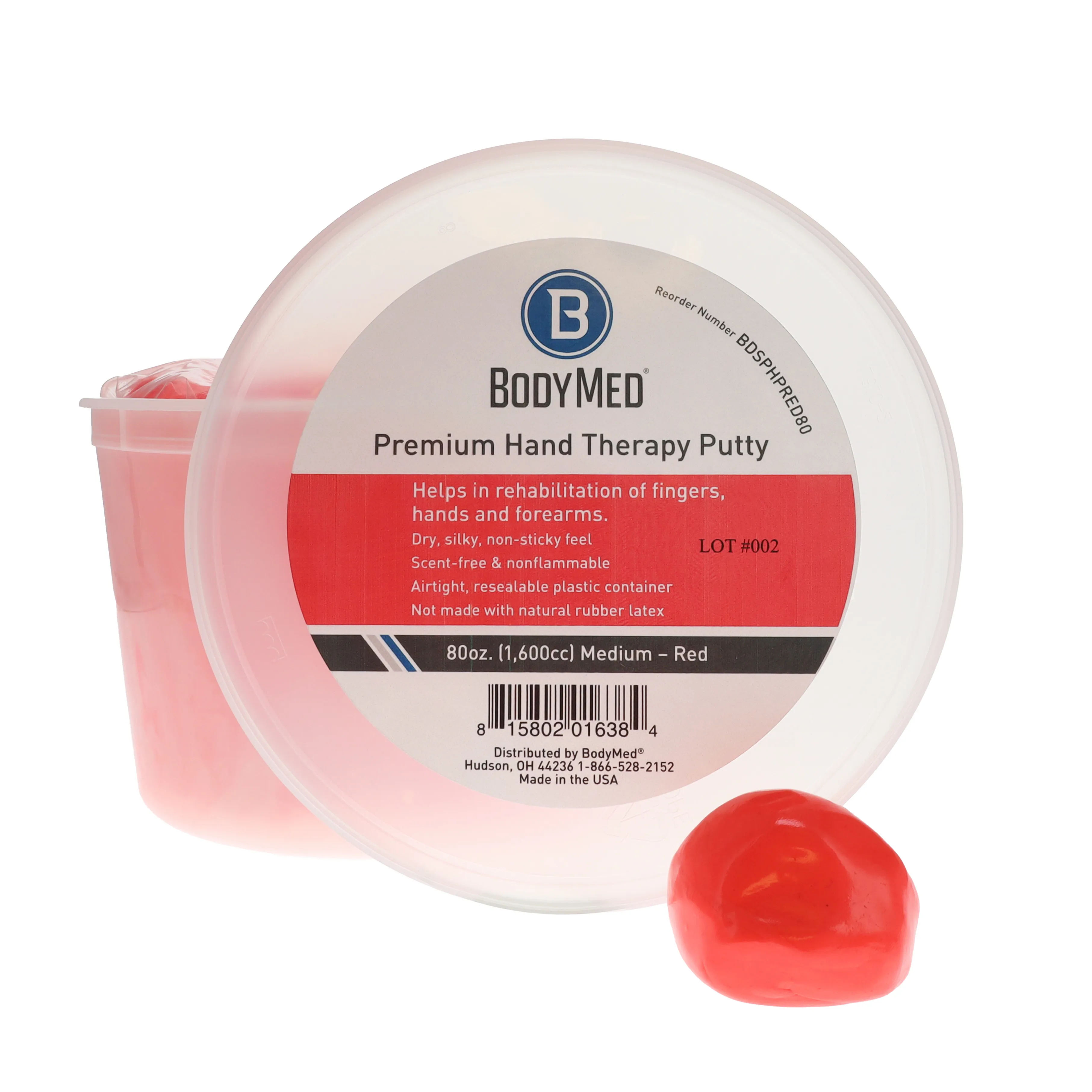 Bodymed - BDSPHPRED80 - Premium Hand Therapy Putty - Medium