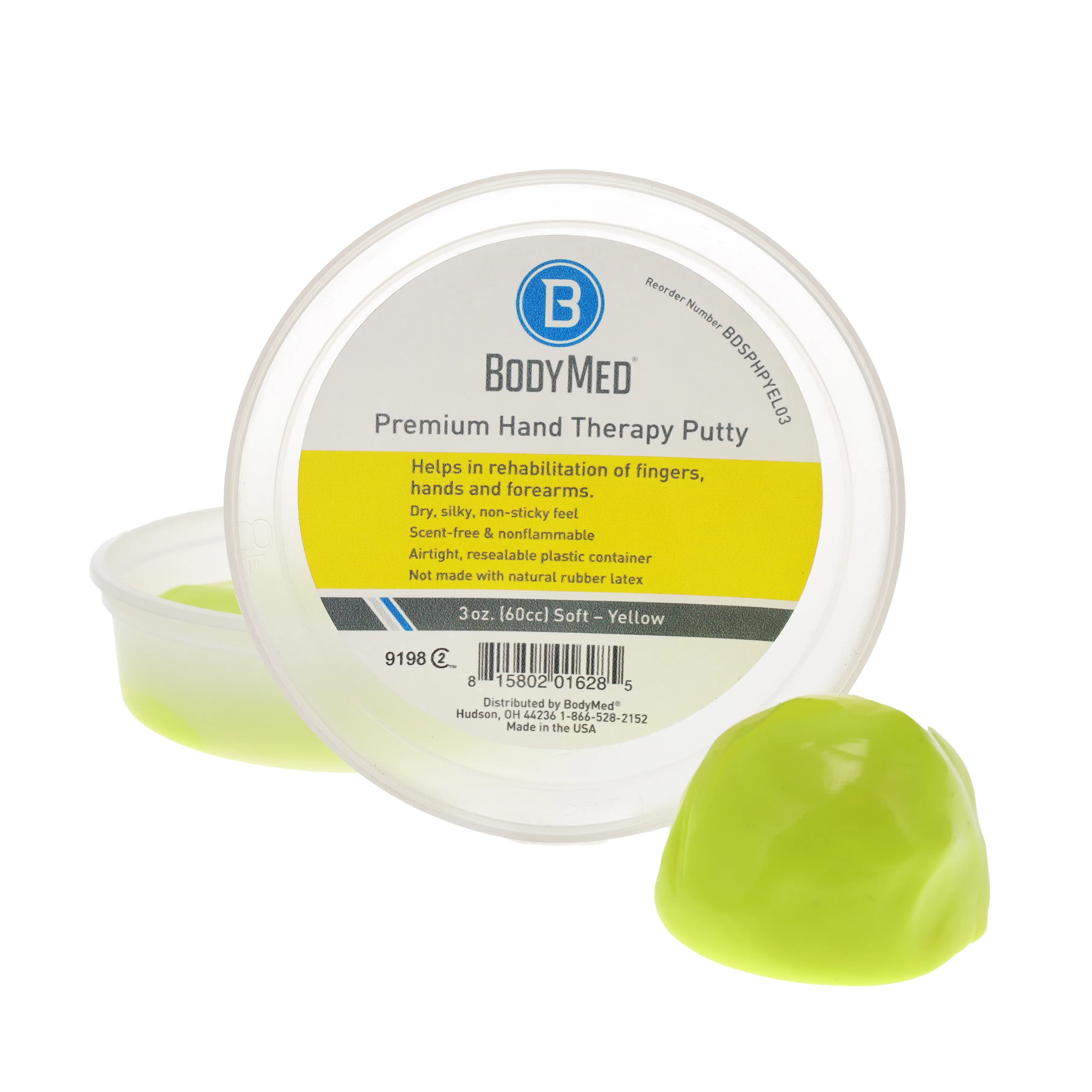 Bodymed - BDSPHPYEL03 - Premium Hand Therapy Putty - Soft