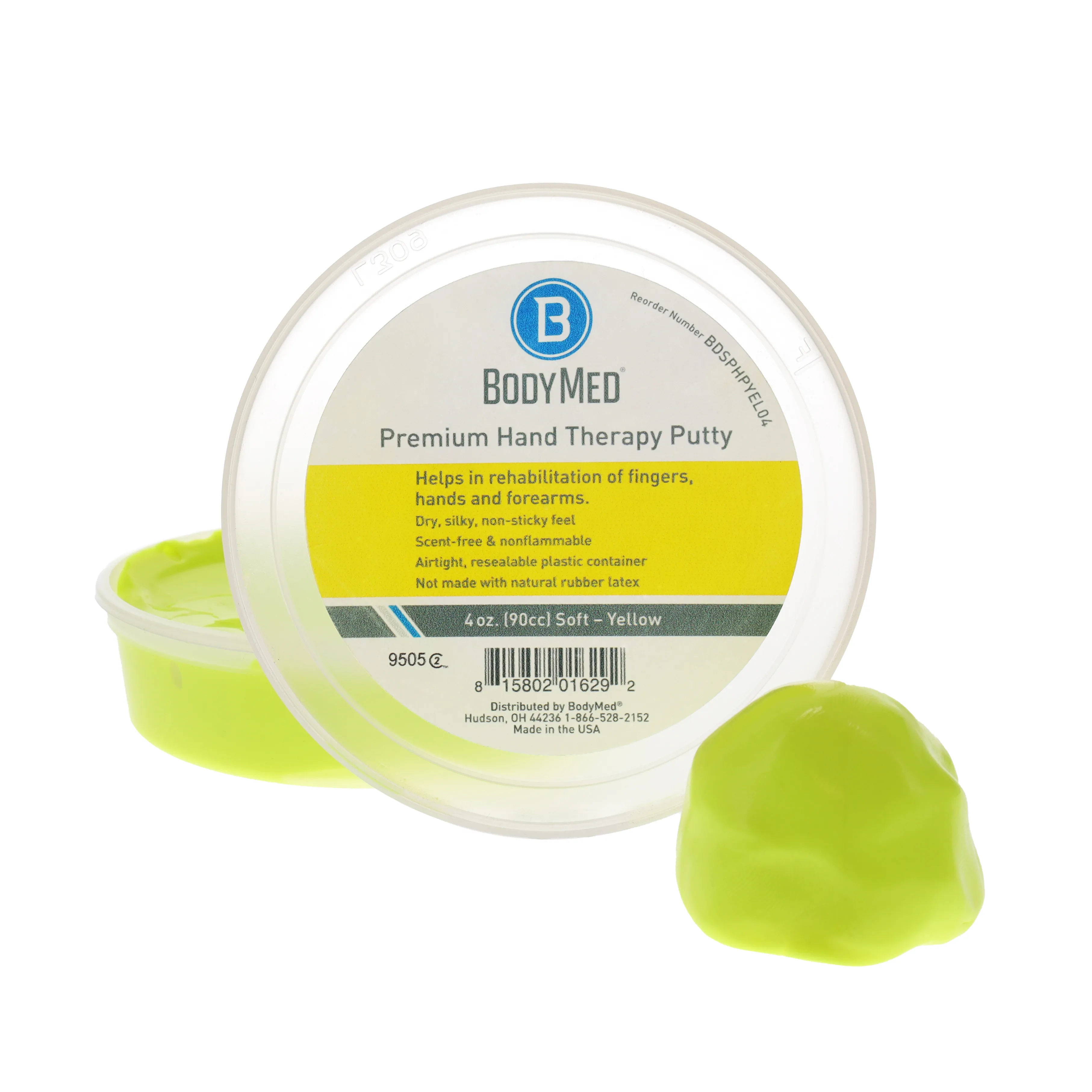 Bodymed - BDSPHPYEL04 - Premium Hand Therapy Putty - Soft