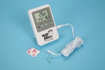 Health Care - Health Care Logistics Traceable - 10367 - Digital Thermometer with Alarm Health Care Logistics Traceable Fahrenheit / Celsius -58° to +158°F (-50° to +70°C) External Sensor Battery Operated